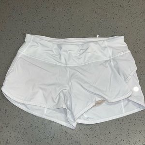 White Lulu Lemon Shorts